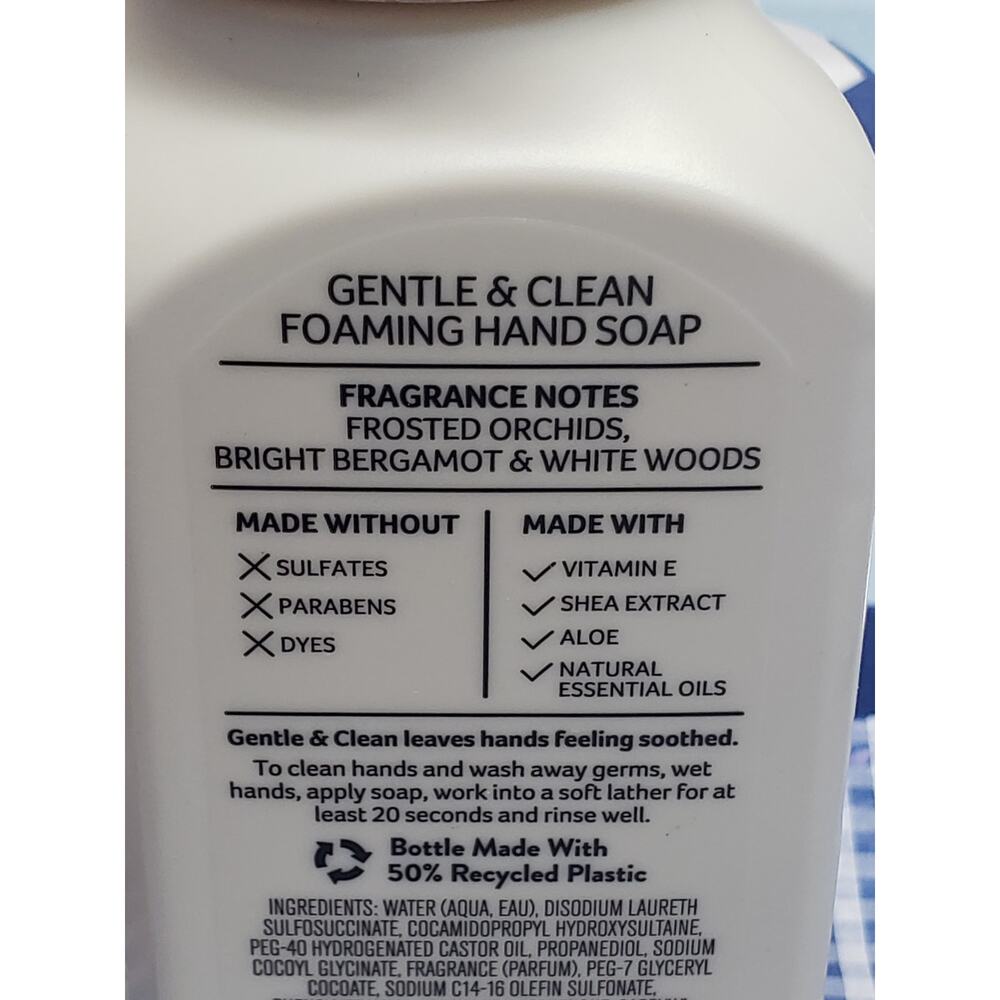 BBW White Orchid Woods Gentle & Clean Foaming Hand Soap 2 Pack - Picture 2 of 2